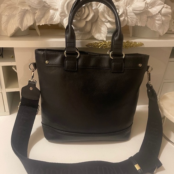True Religion Black Leather Bag with Gold Accents - Picture 11 of 16